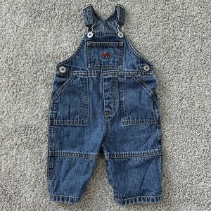 Vintage Hartstrings Baby Bib Jean Overalls Truck‎ Size 6/9 Months EUC